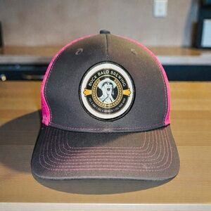 Buck Bald Brewing Mesh Snapback Cap Trucker Baseball Hat Pink Black  NWOT